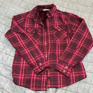 Mountain Khaki Christi fleece lined flannel